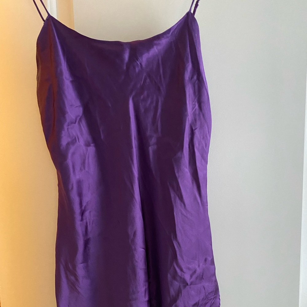 NWT Victoria’s Secret satin lingerie short nightgown. Size small. Purple.